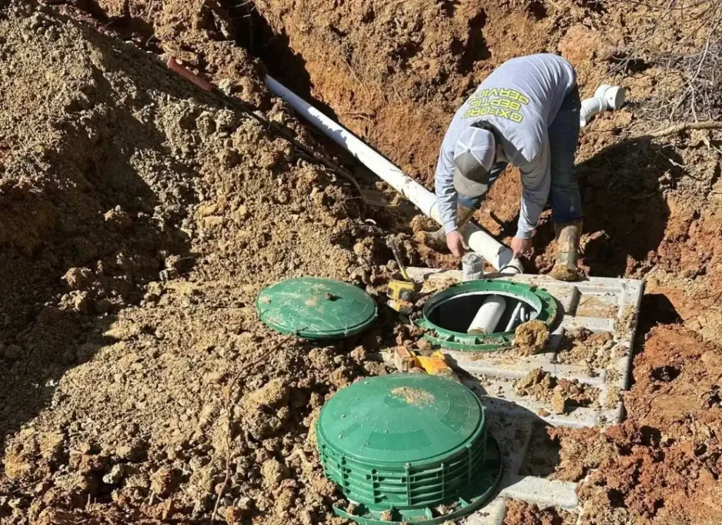 Septic pipe installation