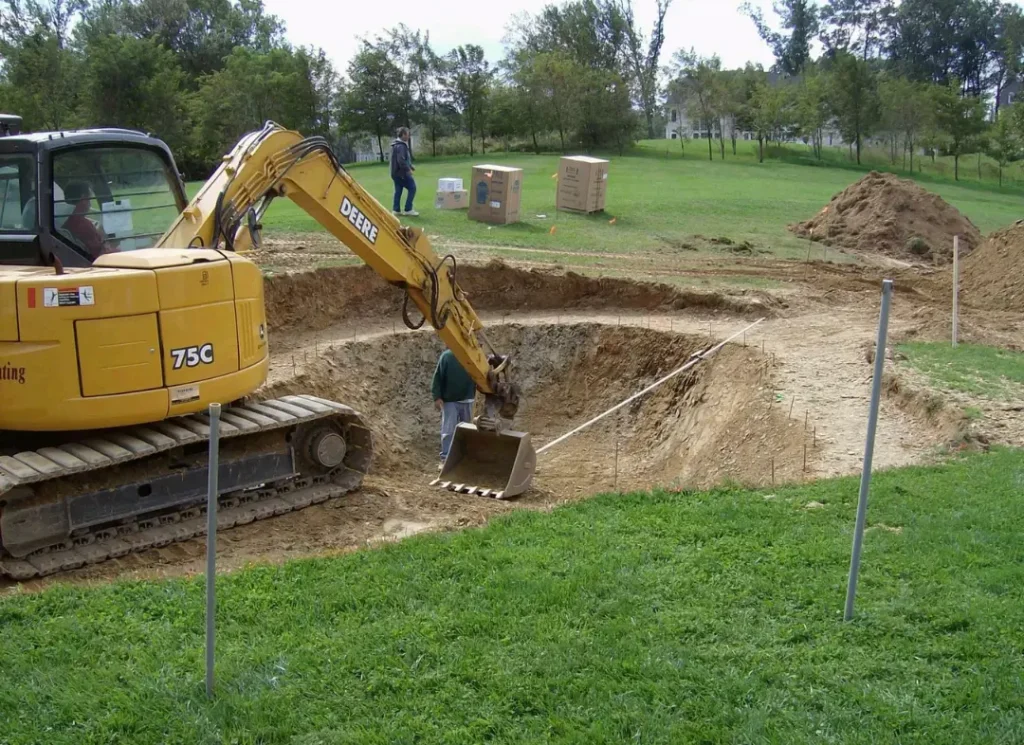 John Deere pool excavation